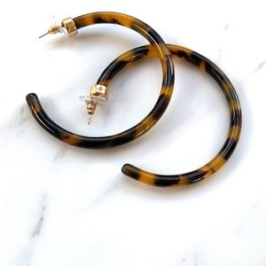 Tortoise Acetate Big Hoop Earrings